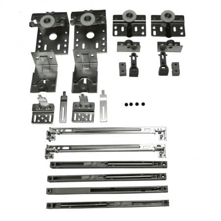 Комплект механизмов и доводчиков на 2 двери безрамочной системы